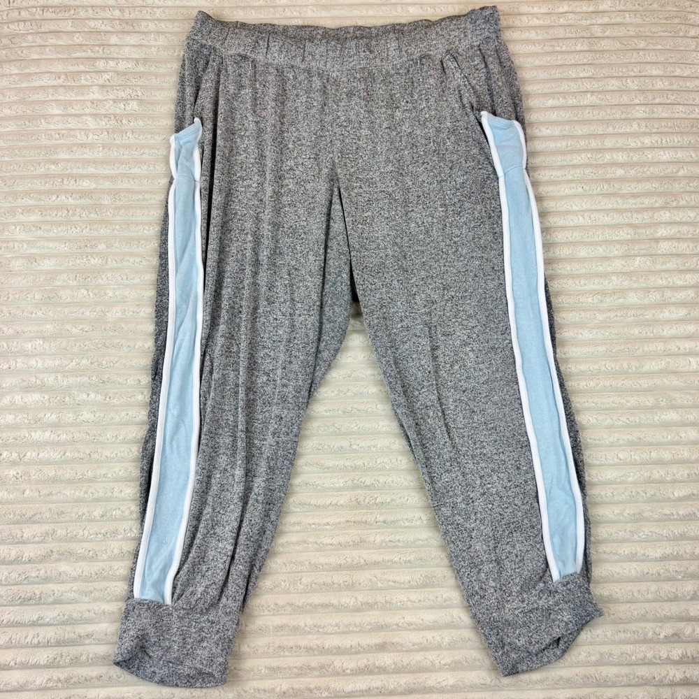 Cacique Sleep Women's 22/24 Gray Lounge Pants Activewear Side Stripe Comfy